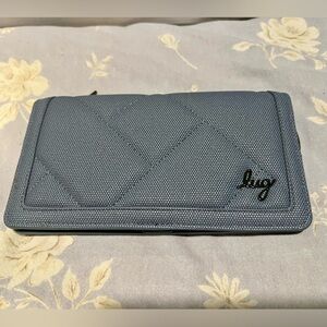 lug Surrey Matte Luxe VL RFID Wallet in Blue Moon